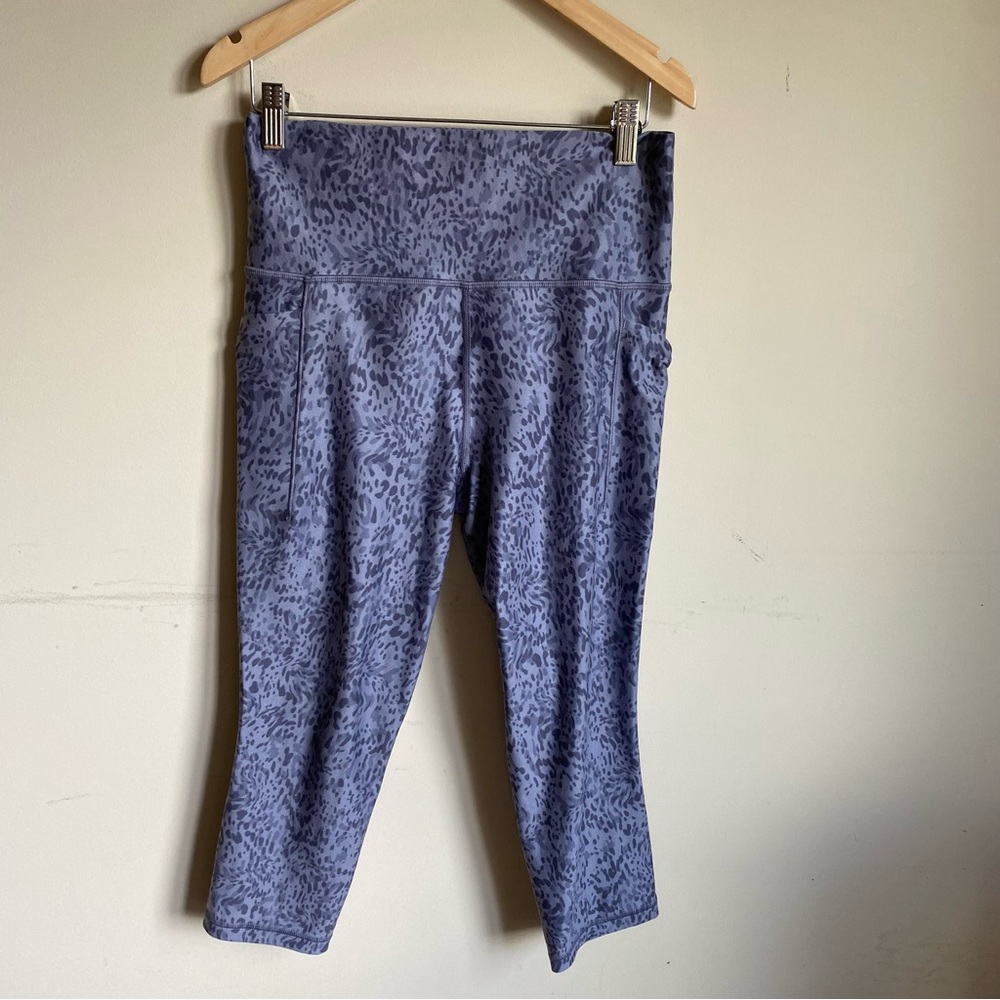 Athleta Purple Gray Patterned High-Rise Capris